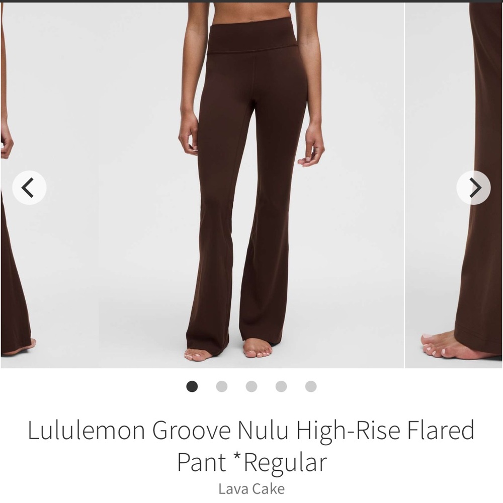 Lululemon Groove Nulu High-Rise Flared Pant - lava cake - 8 - regular length